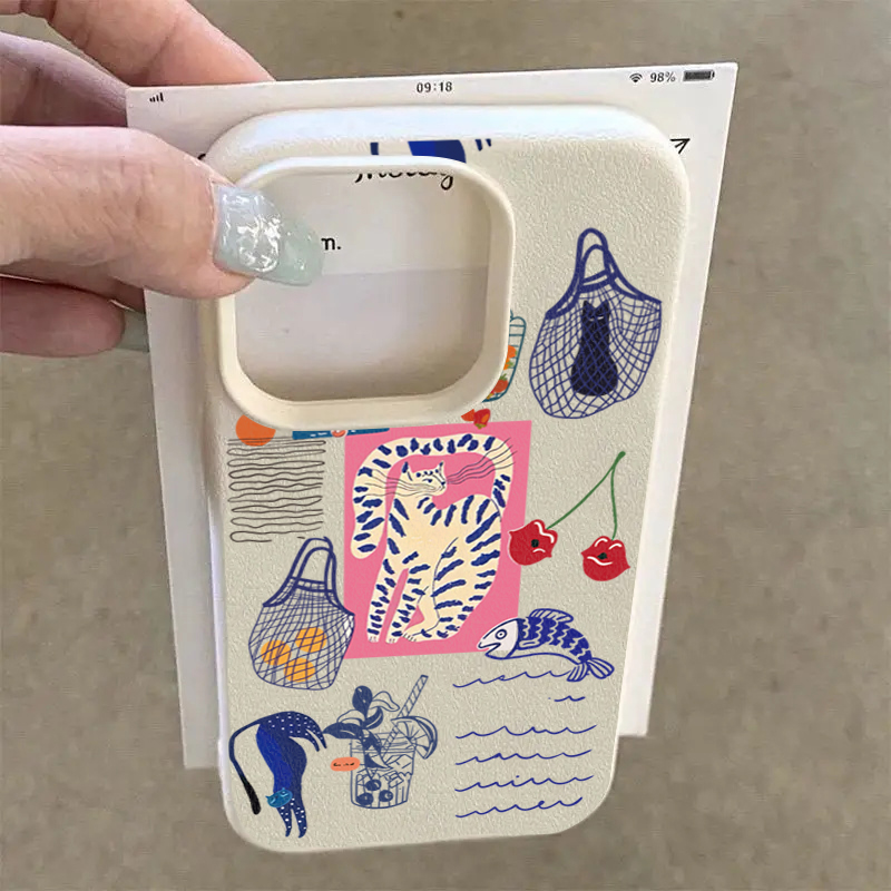 Cute Cherry Cat Print Phone Ca - Phone Cases Online recension och pris