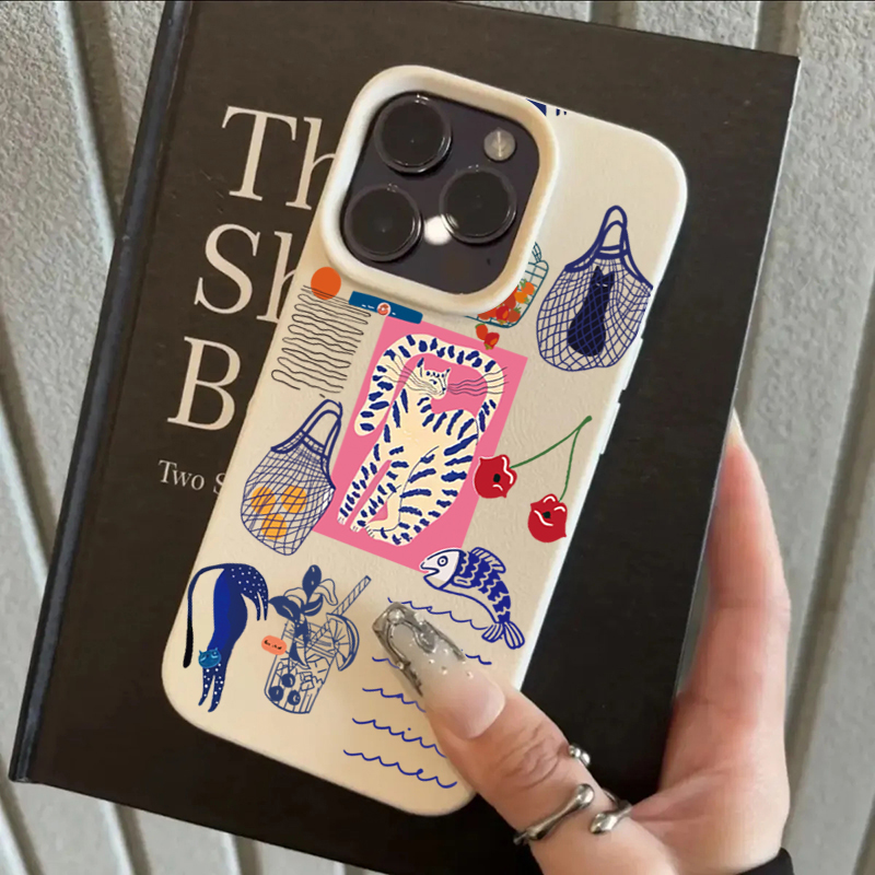 Cute Cherry Cat Print Phone Ca - Phone Cases Online recension och pris