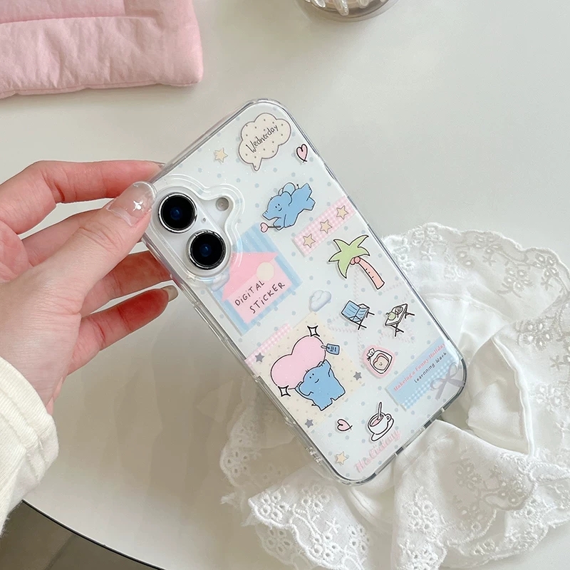 Cute Cartoon Elephant Grabbing - Phone Cases Kawaii recension och pris