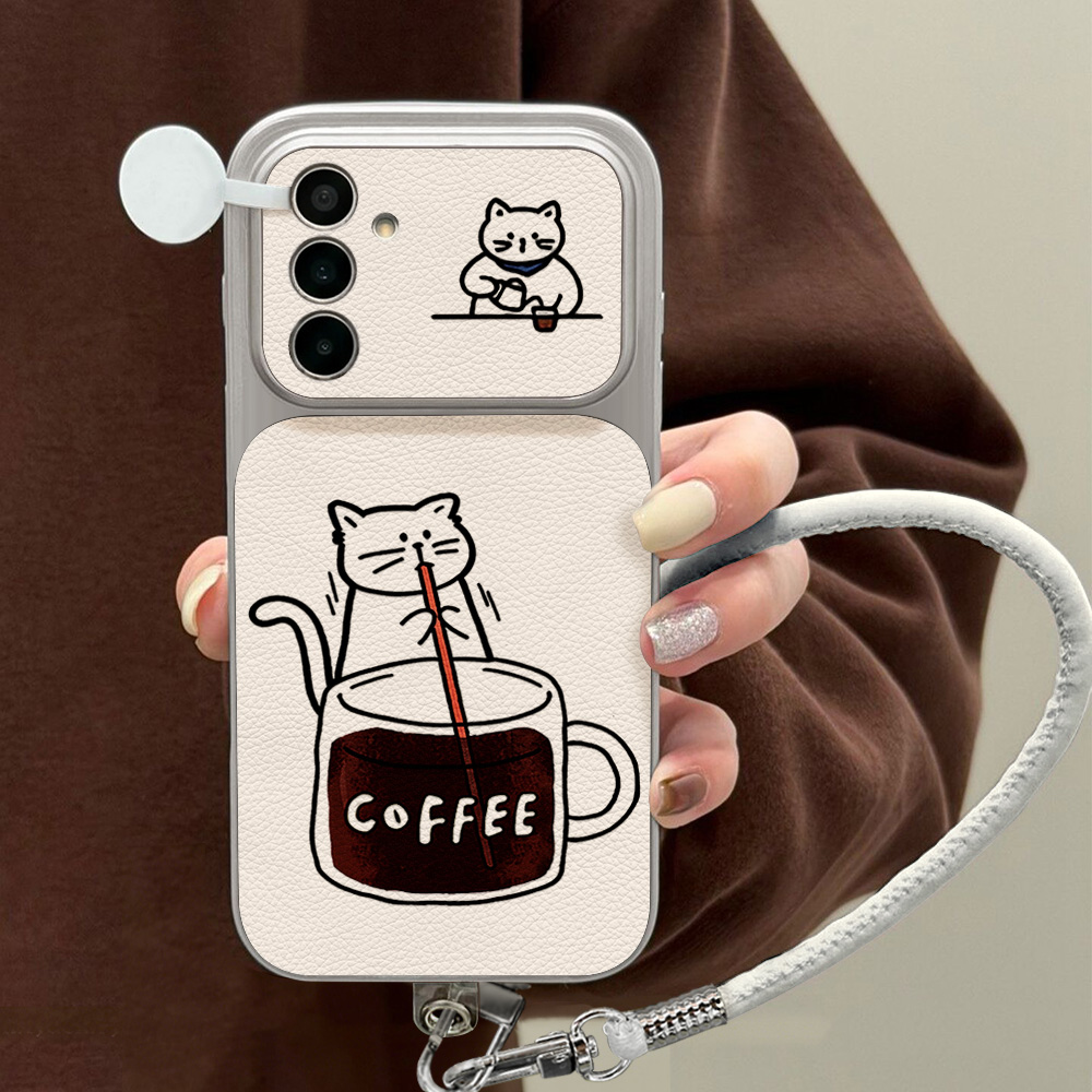 Coffee Cute Cat Phone Case For - Phone Cases Samsung A14 recension och pris