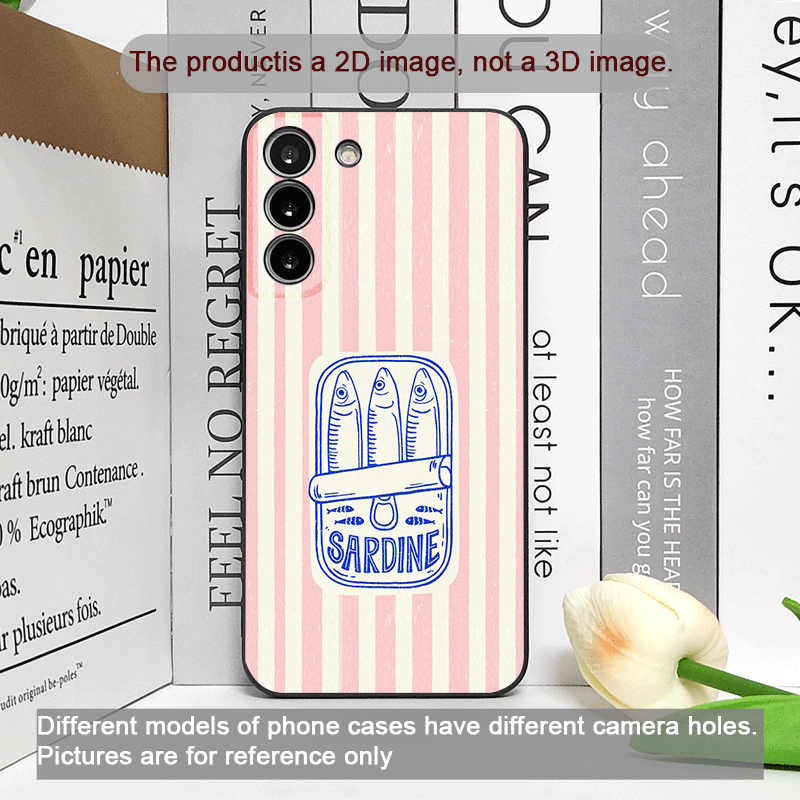 Cute Striped Pattern Sardines  - Phone Cases Cute recension och pris