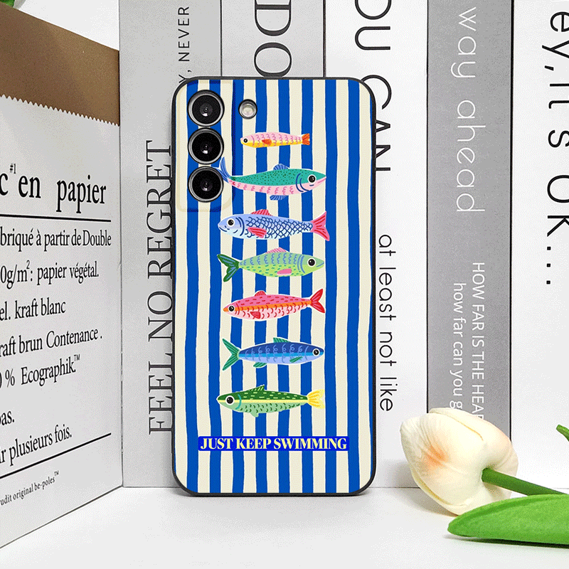 Cute Striped Pattern Sardines  - Phone Cases Cute recension och pris