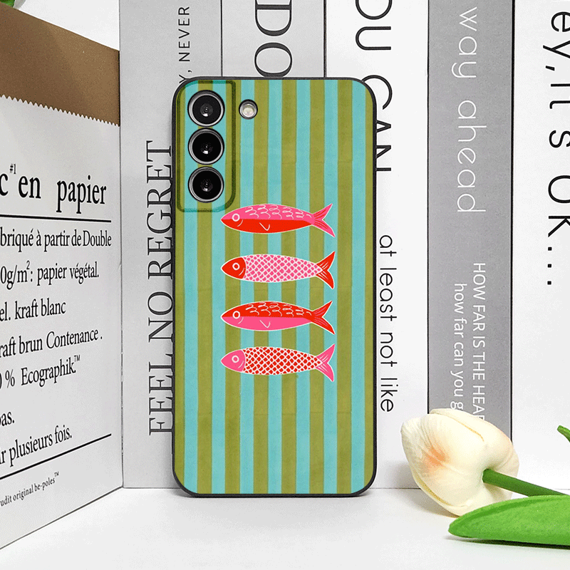 Cute Striped Pattern Sardines  - Phone Cases Cute recension och pris