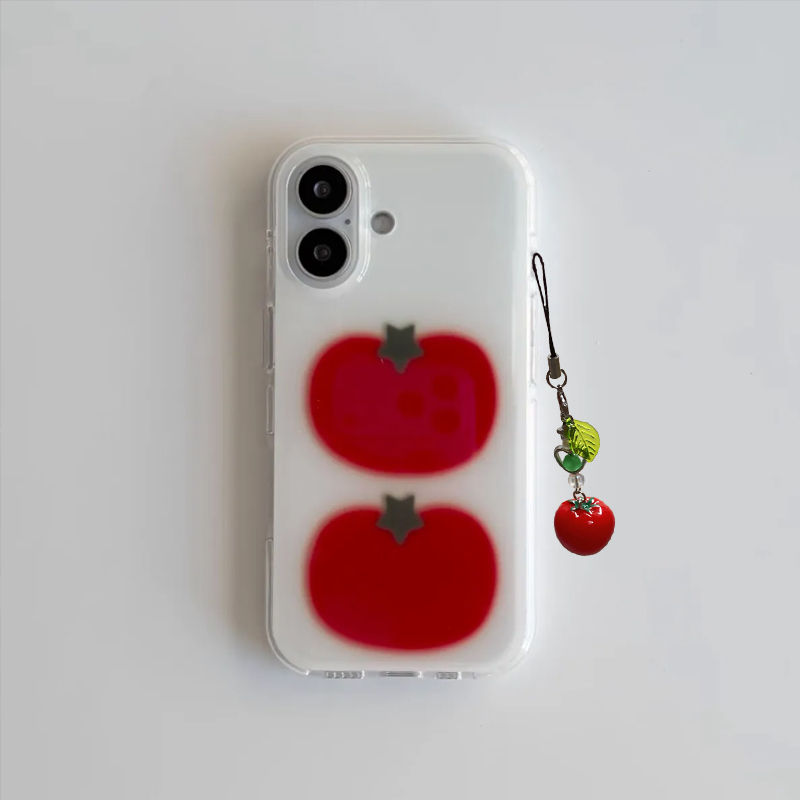 Korean Ins Two Ted Tomato Cart - Phone Cases Kawaii recension och pris