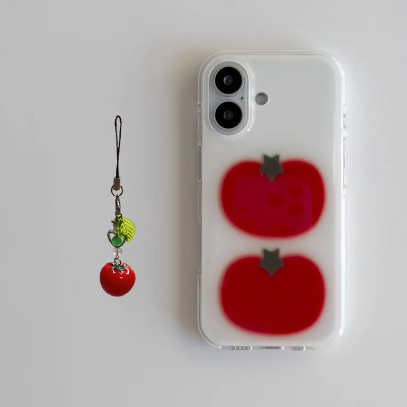 Korean Ins Two Ted Tomato Cart - Phone Cases Kawaii recension och pris