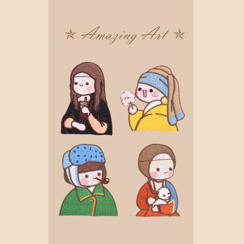 1 PC Cartoon Girl Embroidery P - Phone Cases Eco Friendly recension och pris
