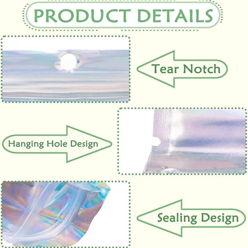 10-200PCS Laser Ziplock Bags R - Phone Cases Eco Friendly recension och pris
