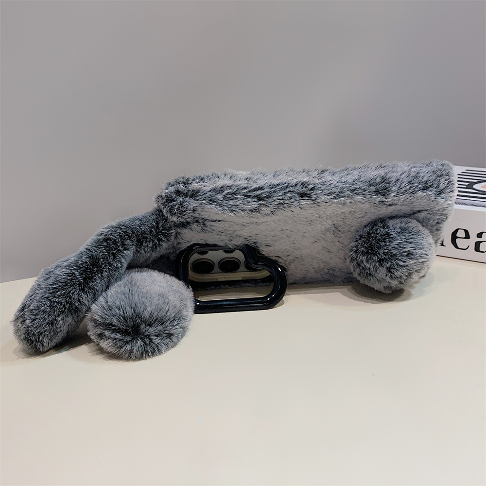 Cute Rabbit Ears Fluffy Stand  - Phone Cases Cute recension och pris