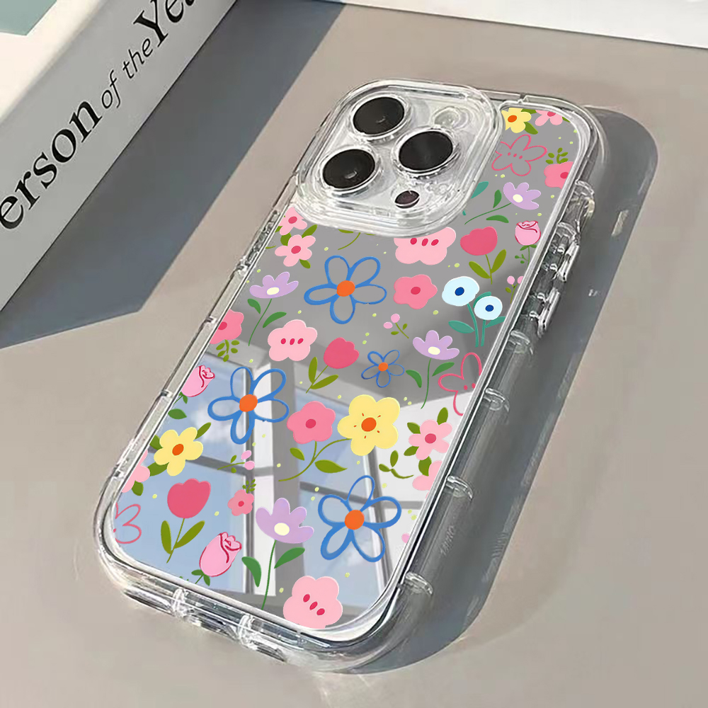 Korean Ins Style Floral Silver - Phone Cases Korean recension och pris