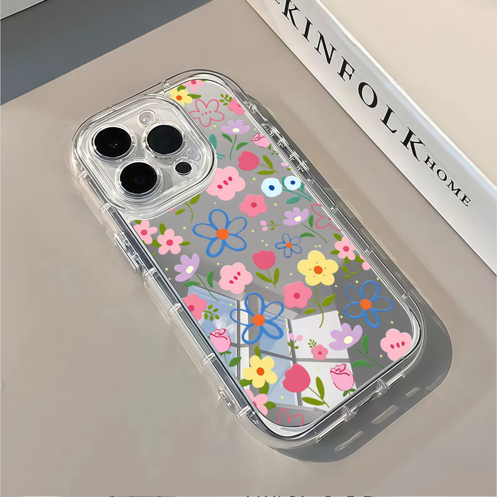 Korean Ins Style Floral Silver - Phone Cases Korean recension och pris