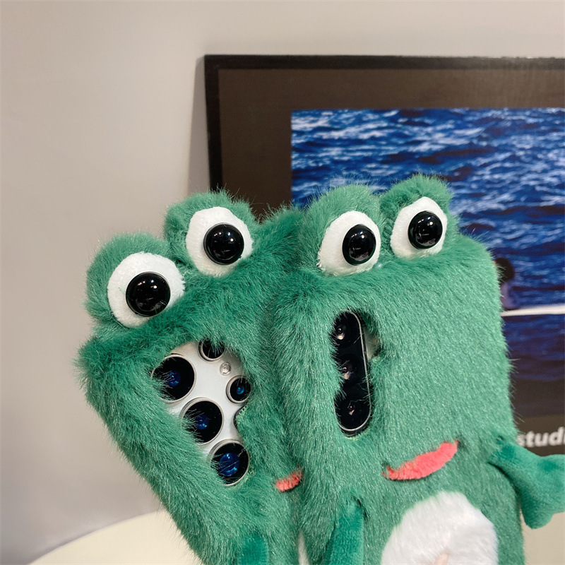 Plush Frog Phone Case, Cute Gr - Phone Cases Cute recension och pris